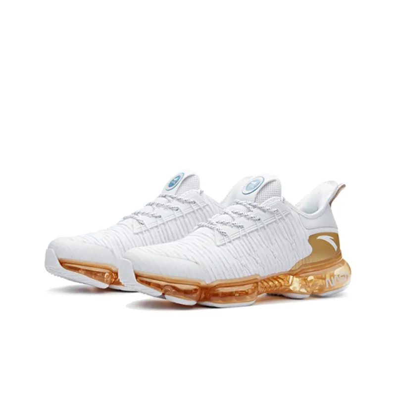 ANTA SEEED Running Shoes Men Low Top White/Gold-3