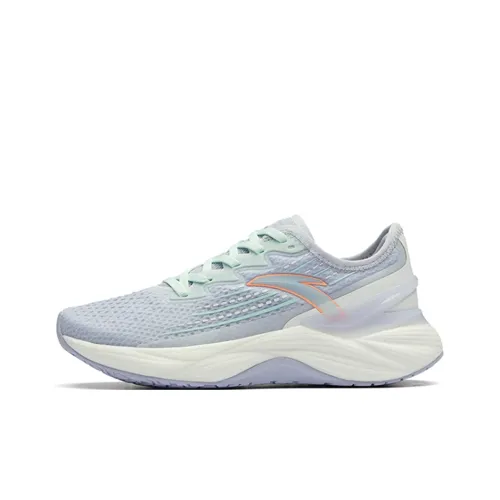 ANTA Tron 2.0 Running Shoes Women's Low-Top Light Purple Gray/Ivory White/Ice Pink Blue