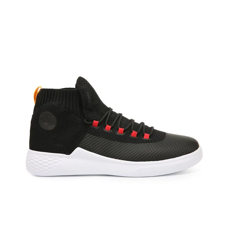 PEAK Magic Bullets Anti-Slip And Wear-Resistant Breathable High-Top Casual Shoes Men's Black White-1
