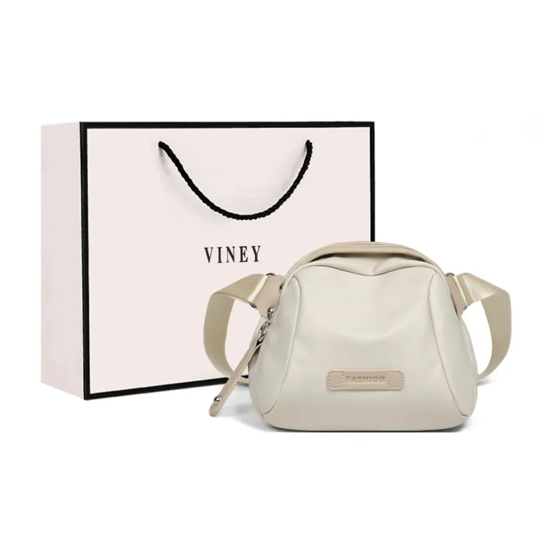 VINEY Oxford Sling Bag Fanny Pack Shoulder Bag Crossbody Bag Small Size Women's Extreme Night Black-4