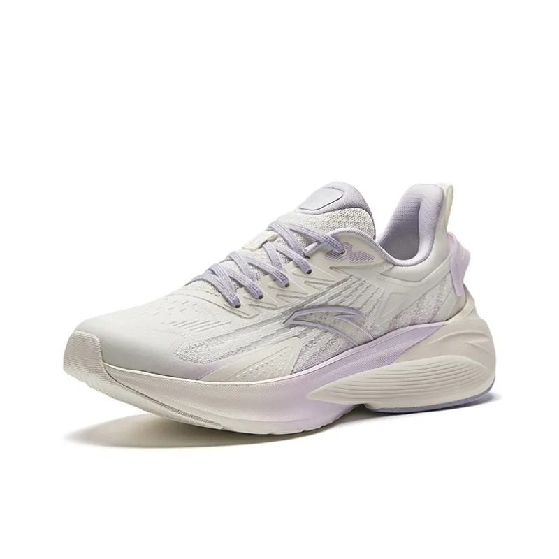Anta Stinger 5 Cushioning, Wear Resistant Low Top Casual Running Shoes Women's White Purple-1