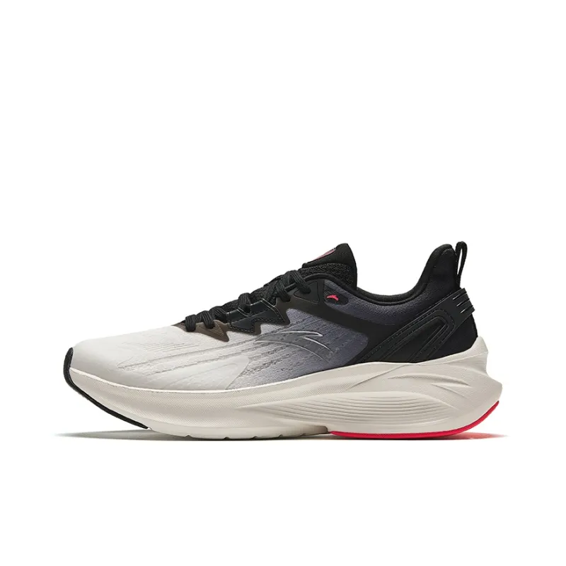 Anta Stinger 5 Cushioned Slip Resistant Abrasion Resistant Low Top Casual Running Shoes Men's White Black-0
