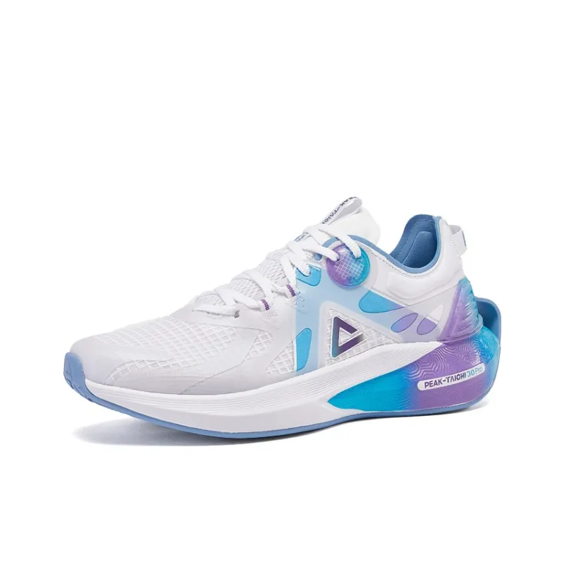 PEAK Tai Chi 3.0 Pro Anti Slip Wear Resistant Low Top Running Shoes Men's White Blue-2