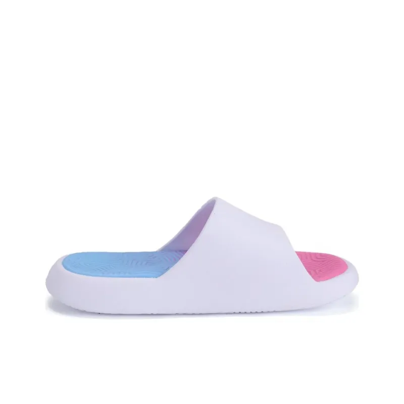 PEAK State Extremely Large Triangle 1.0 Slide Slippers Unisex White Pink Blue-1
