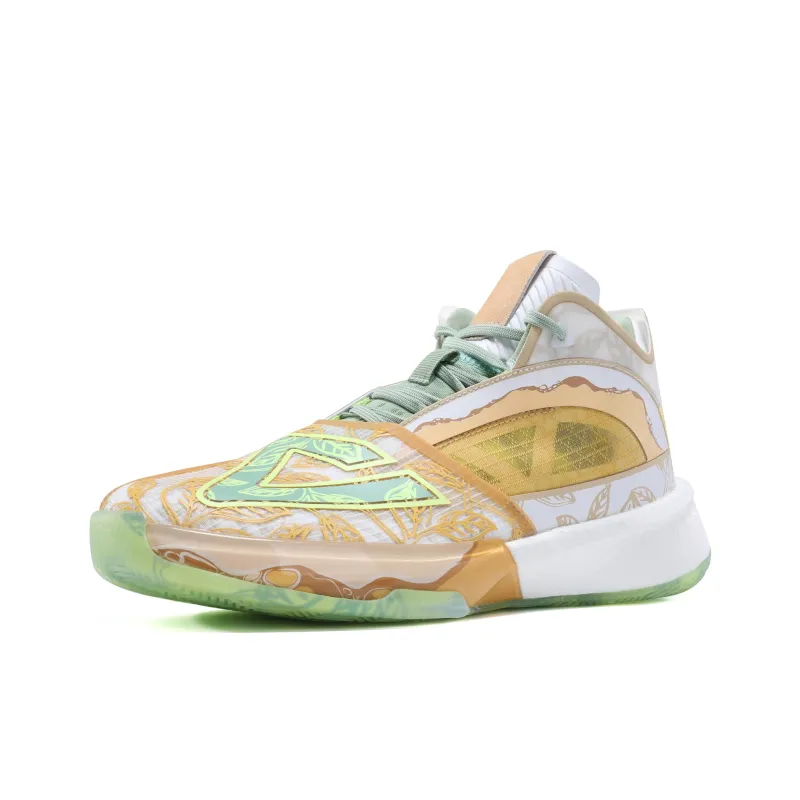 PEAK Surfing The Big Triangle 1.0 Basketball Shoes Men High Top Yellow/White-1