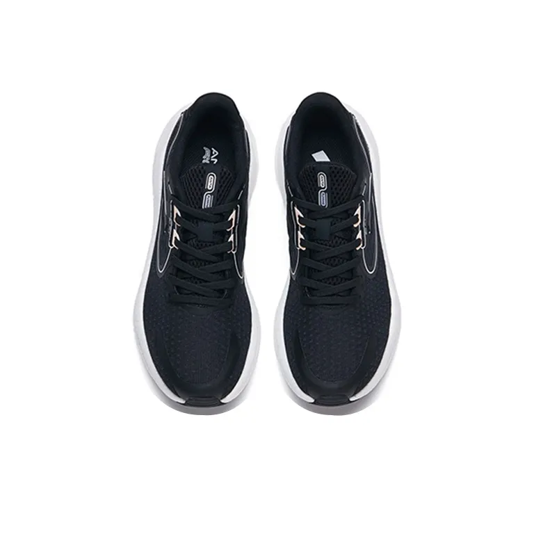 Anta Martian Foam Running Collection Wear Resistant Slip Resistant Low Top Running Shoes Women's Black-3