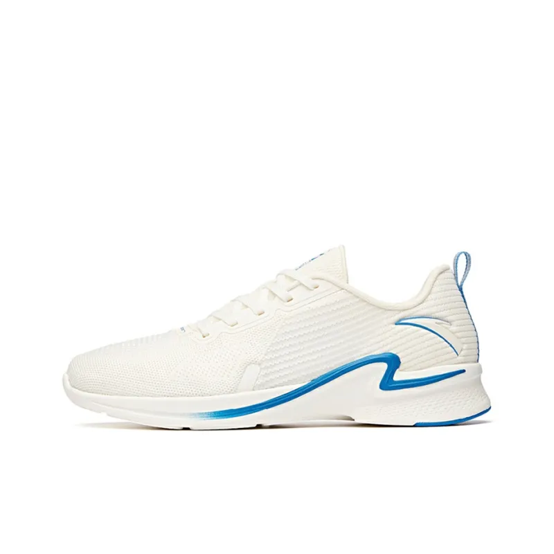 Anta Cushioning, Slip Resistant, Abrasion Resistant, Breathable Low Top Running Shoes Men's White Blue-0