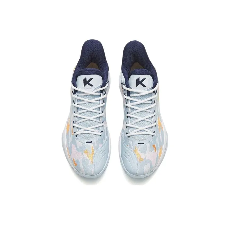 Anta Mountain 2 Cushioning Anti-Slip And Wear-Resistant Coverage Mid-Top Basketball Shoes Light Sky Blue-2