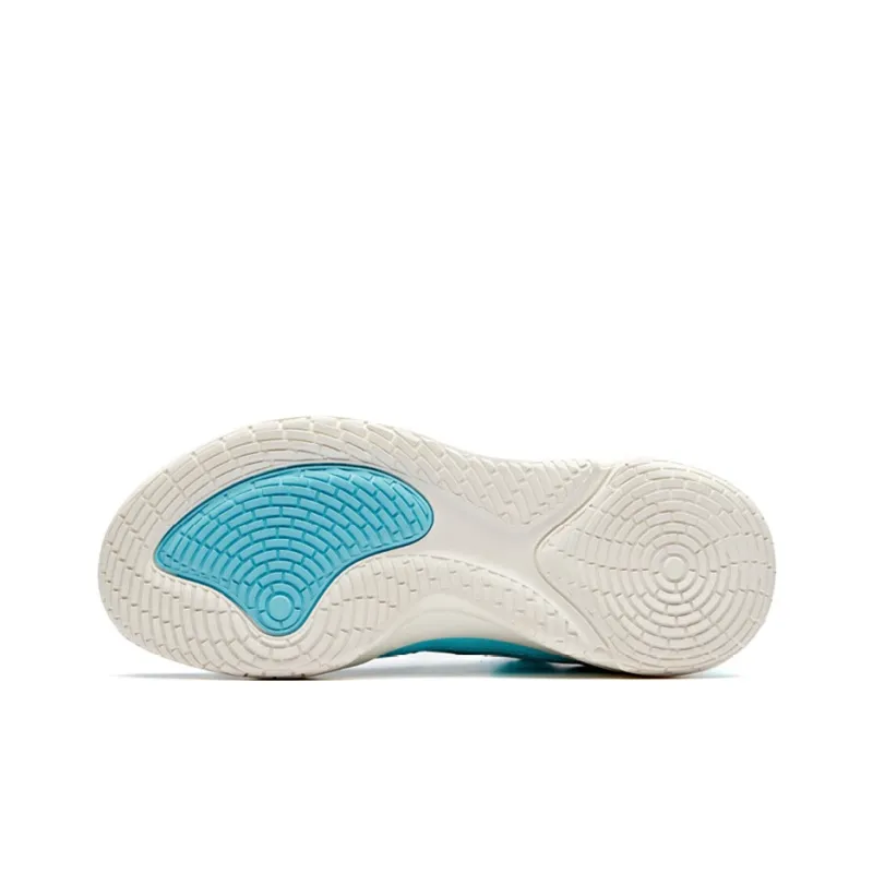 Anta Water Flower 1 KT Cushioning Anti Slip And Wear Resistant Mid Top Performance Basketball Shoes Men's Blue White-4