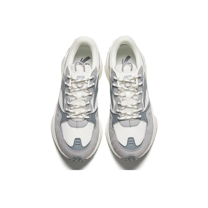 Anta HERITAGE Breathable Cushioning Low Top Casual Shoes Men's Cool Gray-2