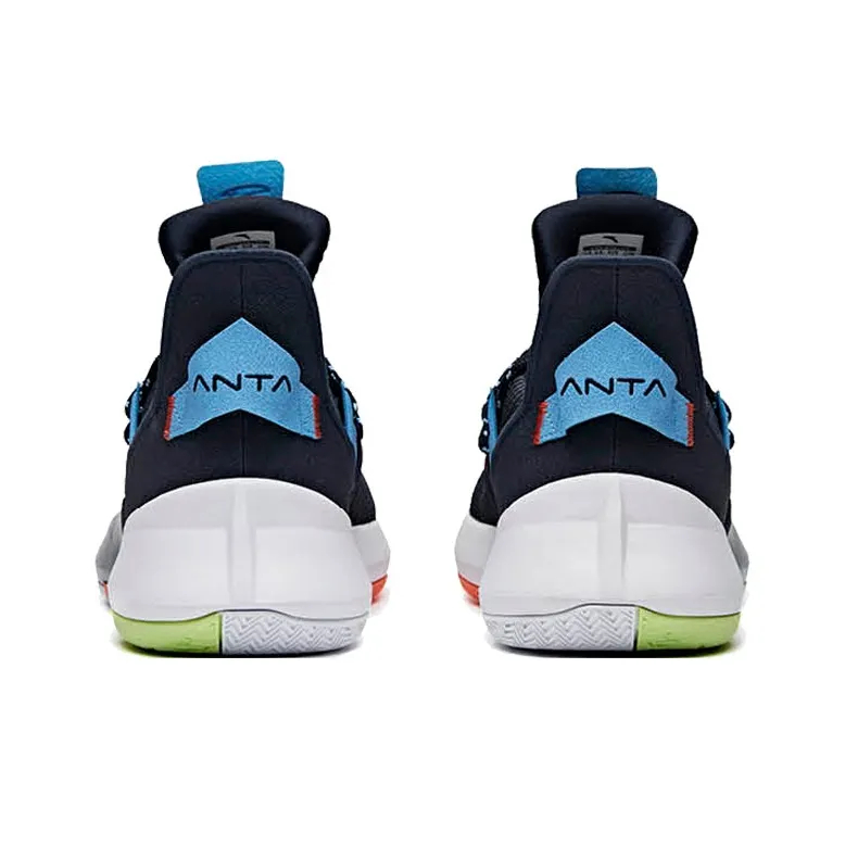 Anta Airspace 2 Cushioning Anti-Slip And Wear-Resistant Low-Top Basketball Shoes Blue Green-3