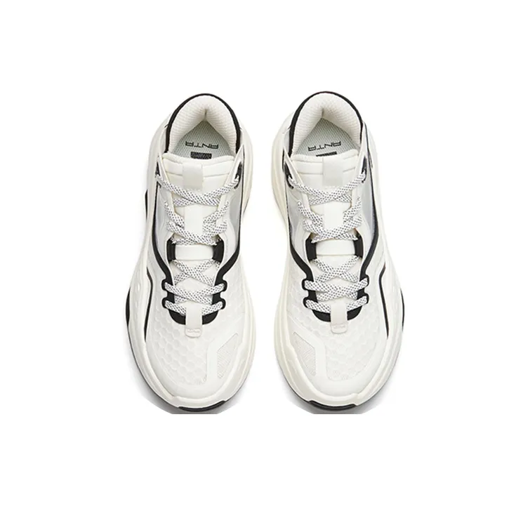 Anta C37 2.0 Lightweight And Wear resistant Low Top Skateboard Shoes Women's White Black-3