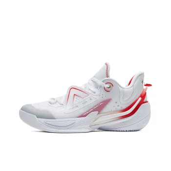PEAK Phantom Foal 2.0 Basketball Shoes Men Low Top All White Ice Blue