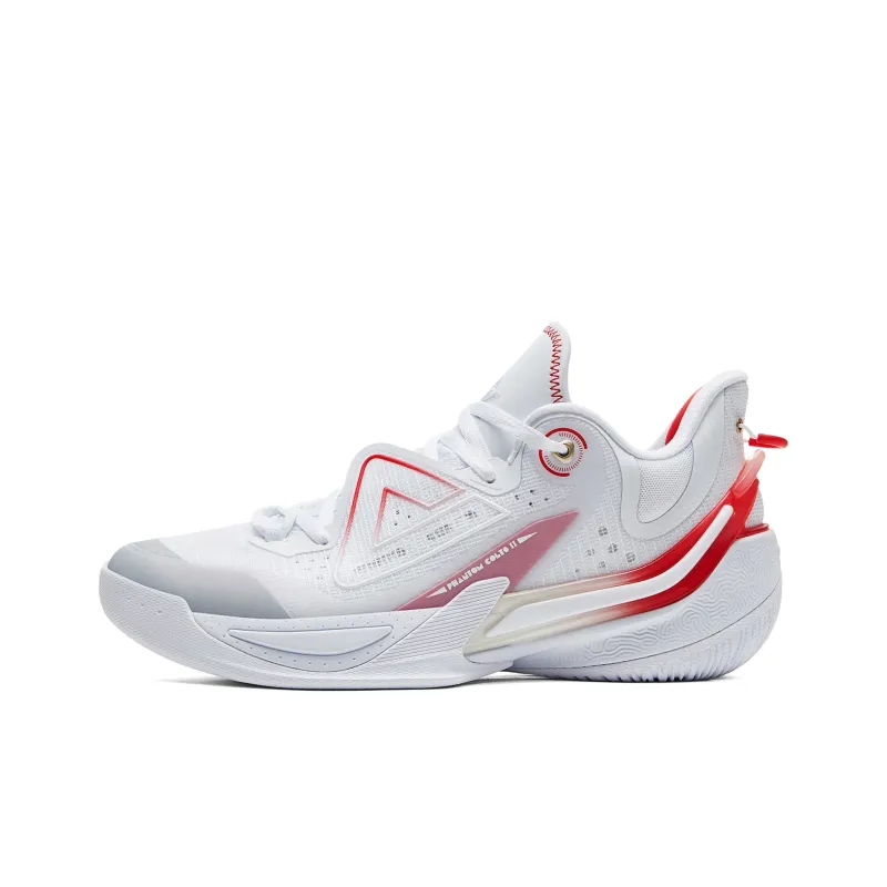 PEAK Phantom Foal 2.0 Basketball Shoes Men Low Top All White Ice Blue-0