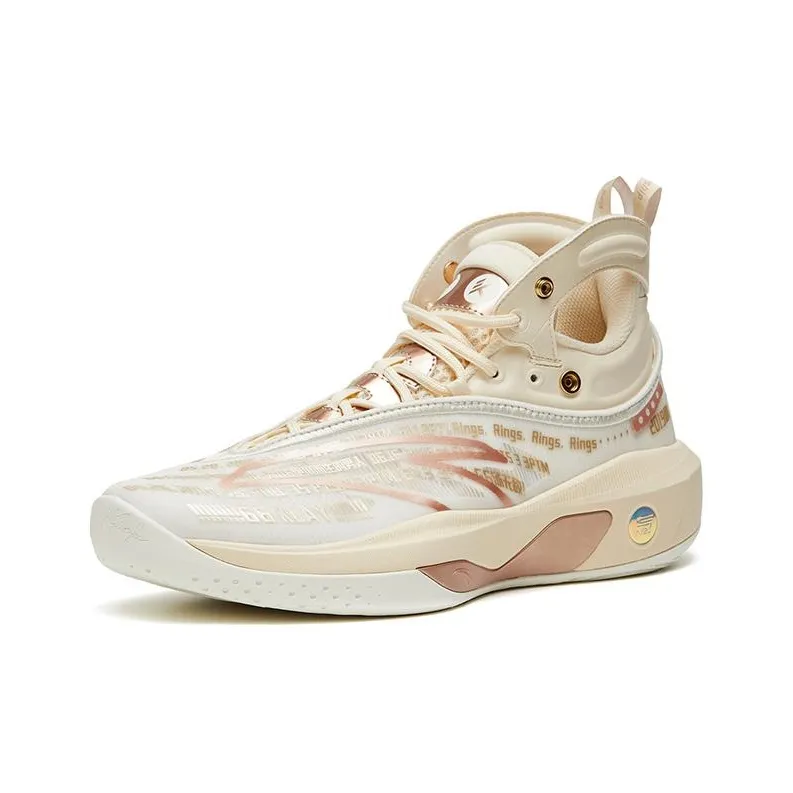 Anta KT8 G6 Soup Cushioning Anti-Slip And Wear-Resistant High-Top Performance Basketball Shoes Beige Brown-1