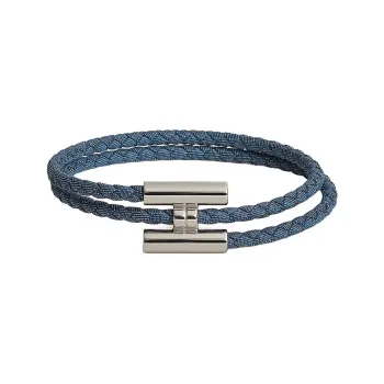 HERMES Denim Bangles Men's Blue