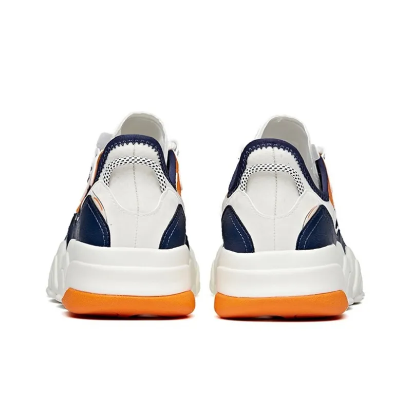 Anta Young Generation Low-Top Running Shoes Men's White Blue Yellow-4
