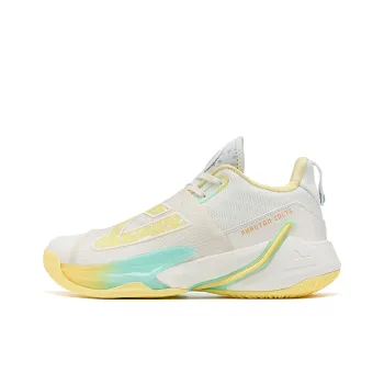PEAK Magic Horse 1.0 Cushioning Anti Slip And Wear Resistant Low Top Basketball Shoes Men's White Yellow