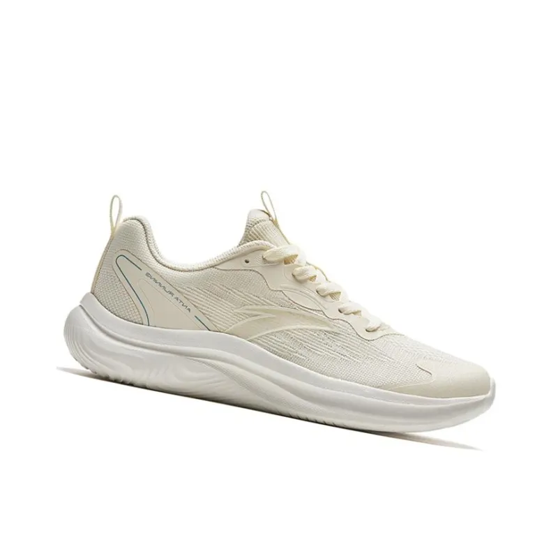 Anta Lingyun Anti Slip Wear Resistant Low Top Running Shoes Women's White Green-1
