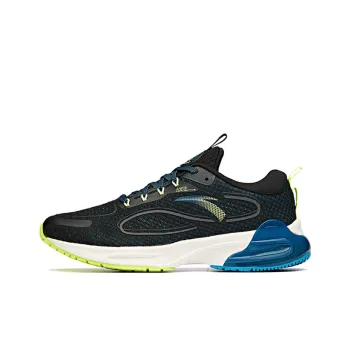 Anta Tron 1.0 Cushioned Slip Resistant Abrasion Resistant Breathable Low Top Running Shoes Men's Black Blue