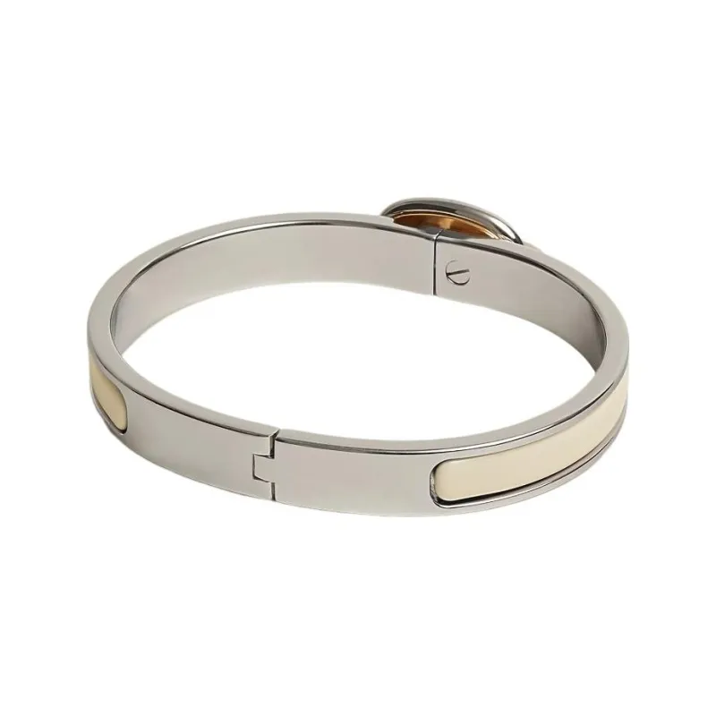 HERMES Mini Clic Chaine D'Ancre Bangles Women's Ecru-1