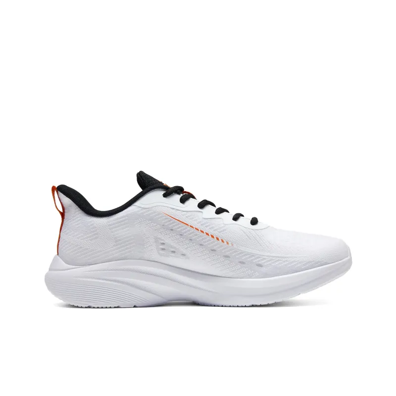 PEAK Qingyi Cushioning Wear-Resistant Coverage Rebound Lightweight Low-Top Running Shoes Men's White Green Orange-1