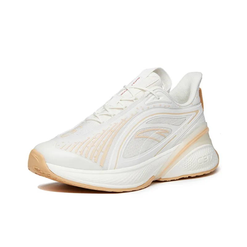 Anta C37 2.0 Cushioned Anti-Slip And Wear-Resistant Lightweight Low-Top Running Shoes Men's White Orange-1