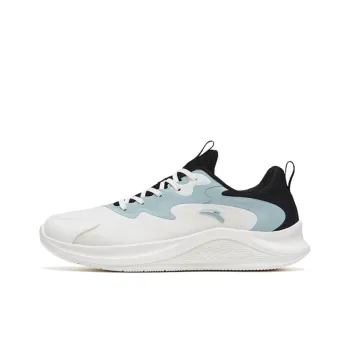 Anta Walk Cushioning Low Top Casual Running Shoes Men's White Black Blue