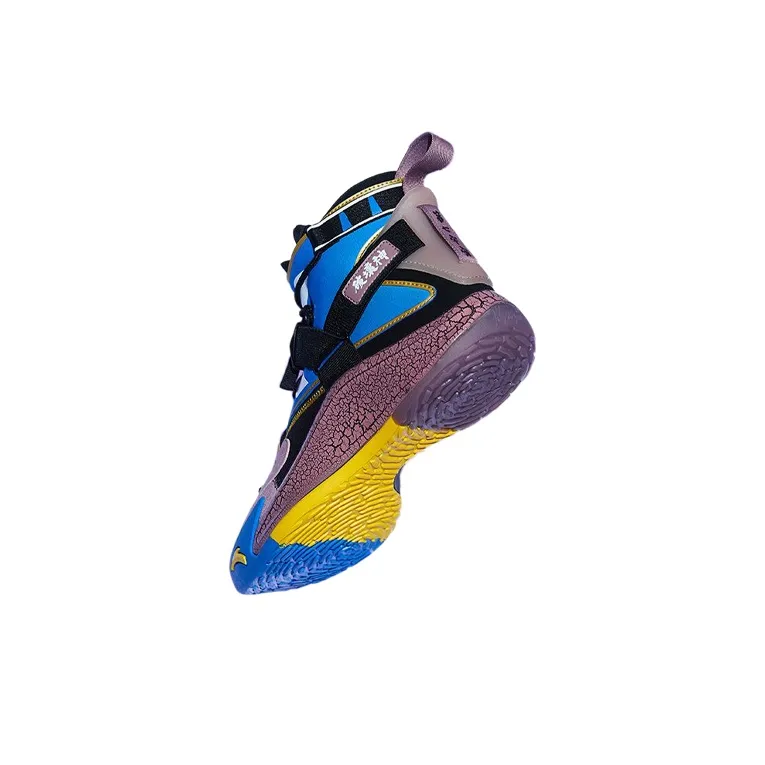Dragon Ball x Anta KT5 Cushioning Anti Slip And Wear Resistant High Top Basketball Shoes Men's Blue Purple-3