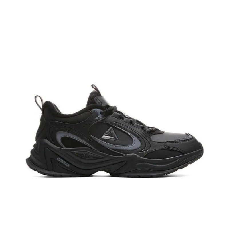 PEAK State Pole Source Back Anti Slip Wear Resistant Low Top Running Shoes Men's Black-1