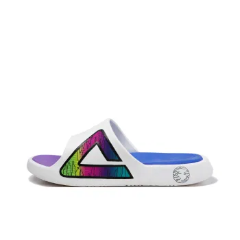 PEAK EVA Odor Resistant Quick Dry Quiet Slide Slippers Men's White Black Purple