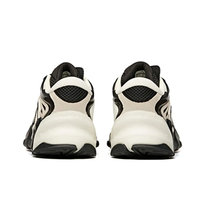 Anta Pulse, Life Collection Abrasion Resistant Breathable Low Top Chunky Sneakers Black White-4