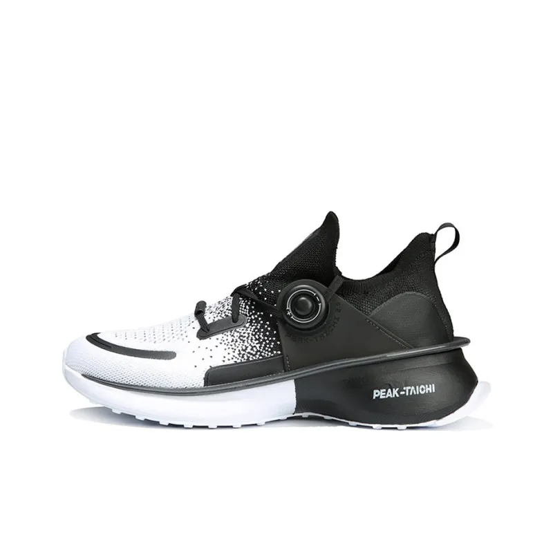 PEAK Tai Ji2.0 Cushioning Anti-Slip And Wear-Resistant Low-Top Running Shoes Black White-0