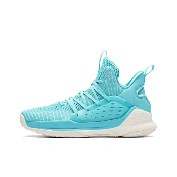 Anta Water Flower 1 KT Cushioning Anti Slip And Wear Resistant Mid Top Performance Basketball Shoes Men's Blue White