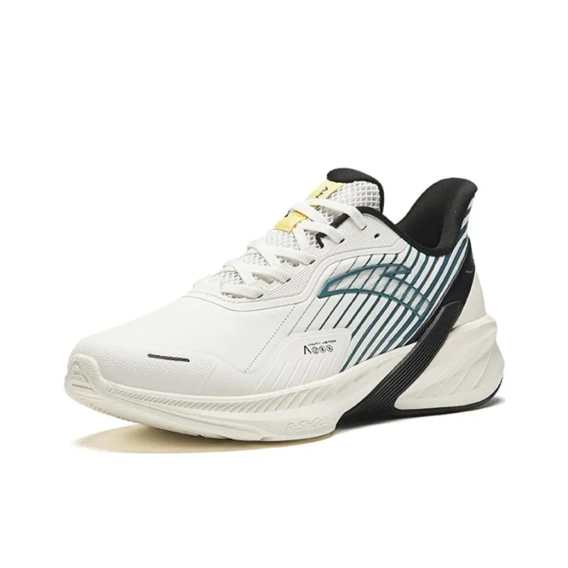 Anta DuCi4 Cushioning, Wear Resistant Low Top Running Shoes Men's White Green-1