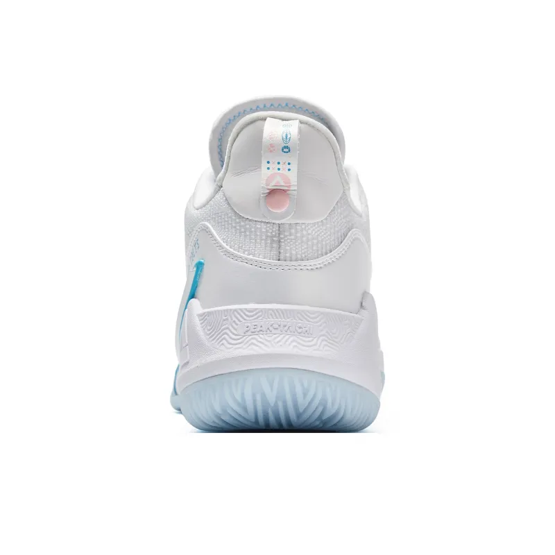 PEAK Magic Horse 1.0 Wear Resistant Slip Resistant Low Top Performance Basketball Shoes Men's White Blue-4