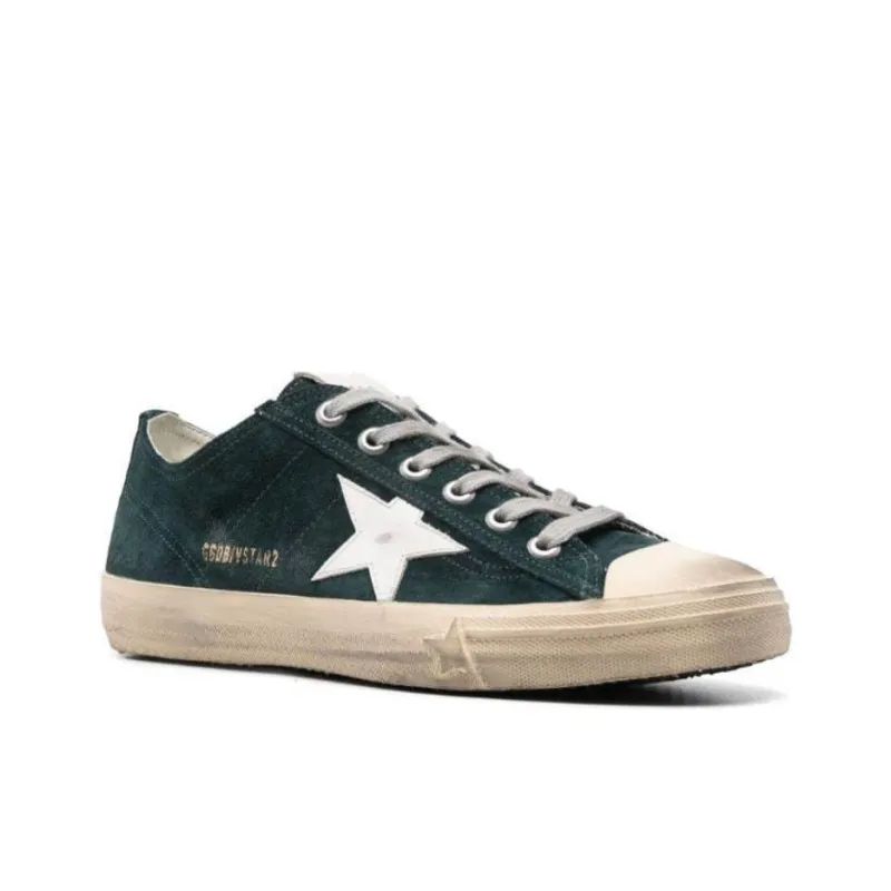 Golden Goose V Star 2 Low Top Skateboard Shoes Men's Green-2