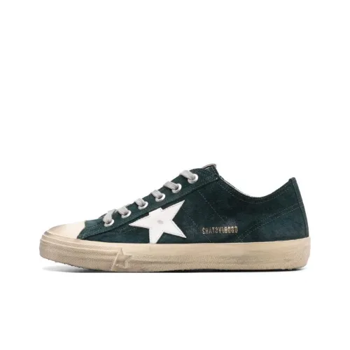 Golden Goose V-Star 2 Skateboard Shoes Men Low-Top Green