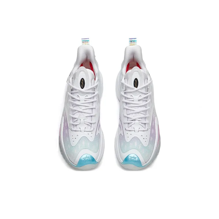 Anta Frenzy 3 Pro Pro Mid-Top Performance Basketball Shoes Men's White Blue Purple-3