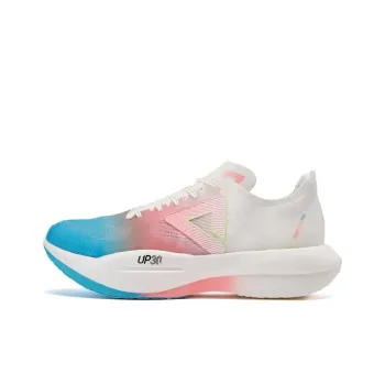 PEAK UP30 2.0 Cushioning Anti Slip And Wear Resistant Rebound Low Top Marathon Running Shoes Men's White Red Blue