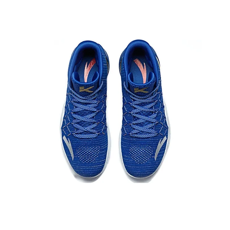 Anta KT3 Thompson High Top Basketball Shoes Men's Blue White Gold-2