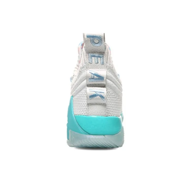 PEAK Tai Ji2.0 Tiger Whale Cushioning Anti Slip And Wear Resistant Low Top Basketball Shoes Men's White Blue-3