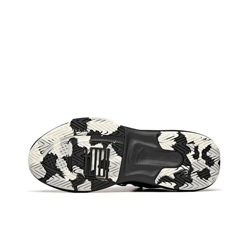 Anta Life Collection Dominant Venom Collaboration Slip Resistant Cushioning Low Top Skateboard Shoes Men's Black White-4