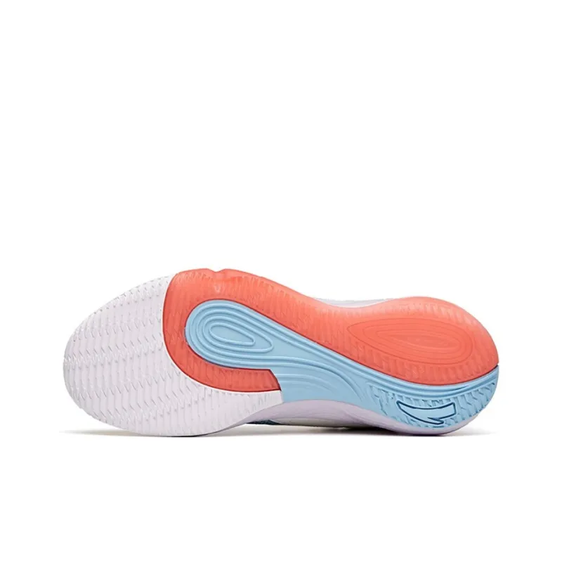 Anta A Flash Bubble 1.0 Non-slip Wear-resistant Shock Absorption Low-Top Basketball Shoes Blue Gray Red-4