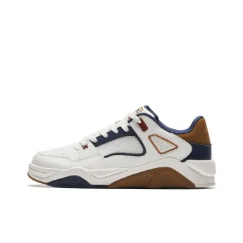 Anta Lieyan3.0 Anti Slip Wear Resistant Low Top Skateboard Shoes Men's White Blue Brown