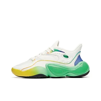 Anta Facebook Series Cushioning Anti Slip And Wear Resistant Balance Low Top Casual Shoes Men's Cyan Yellow White