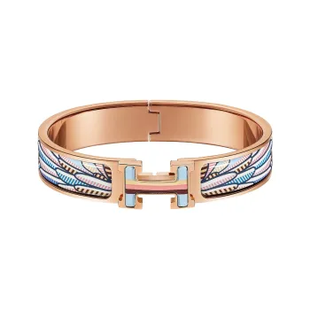 HERMES Clic-H Bangles Women's Rose Gold