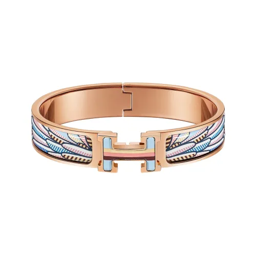 HERMES Clic-H Bangles Women's Rose Gold