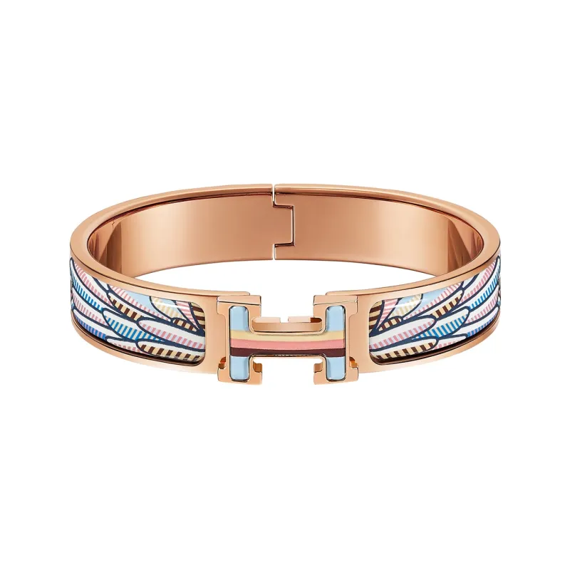 HERMES Clic-H Bangles Women's Rose Gold-0