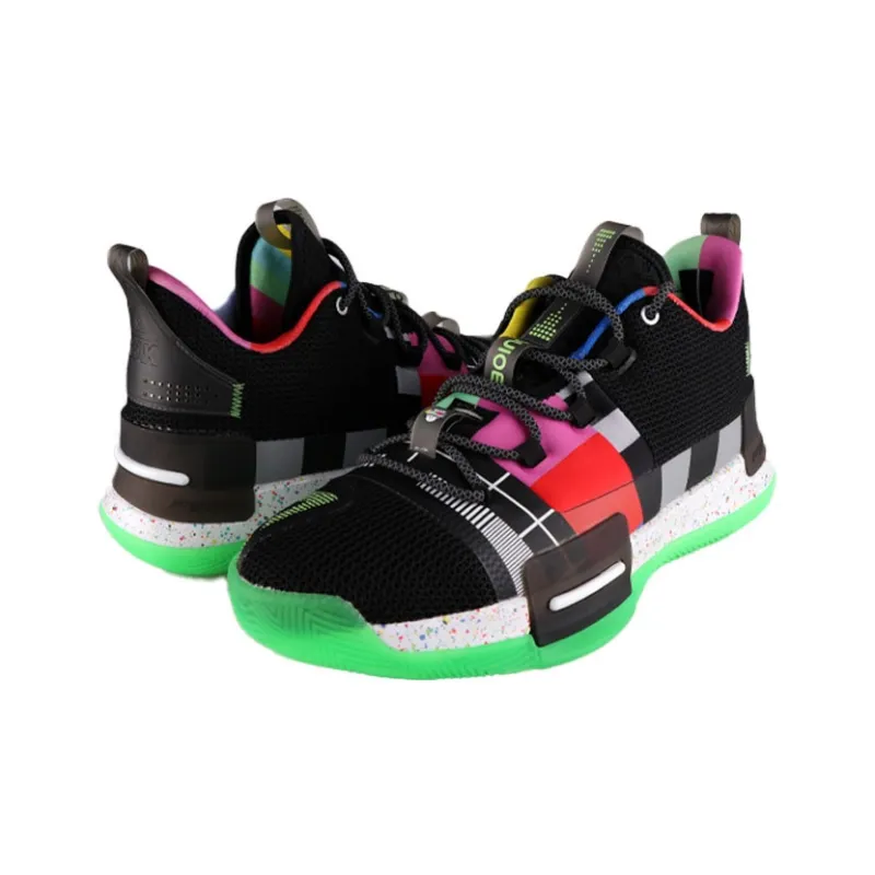 30ING x PEAK Taichi Luwei Flash Lightweight Cushioning Low Top Basketball Shoes Men's Black Green-3